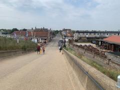 On ramp to the beach at Sea Palling, just about to start the day's walk